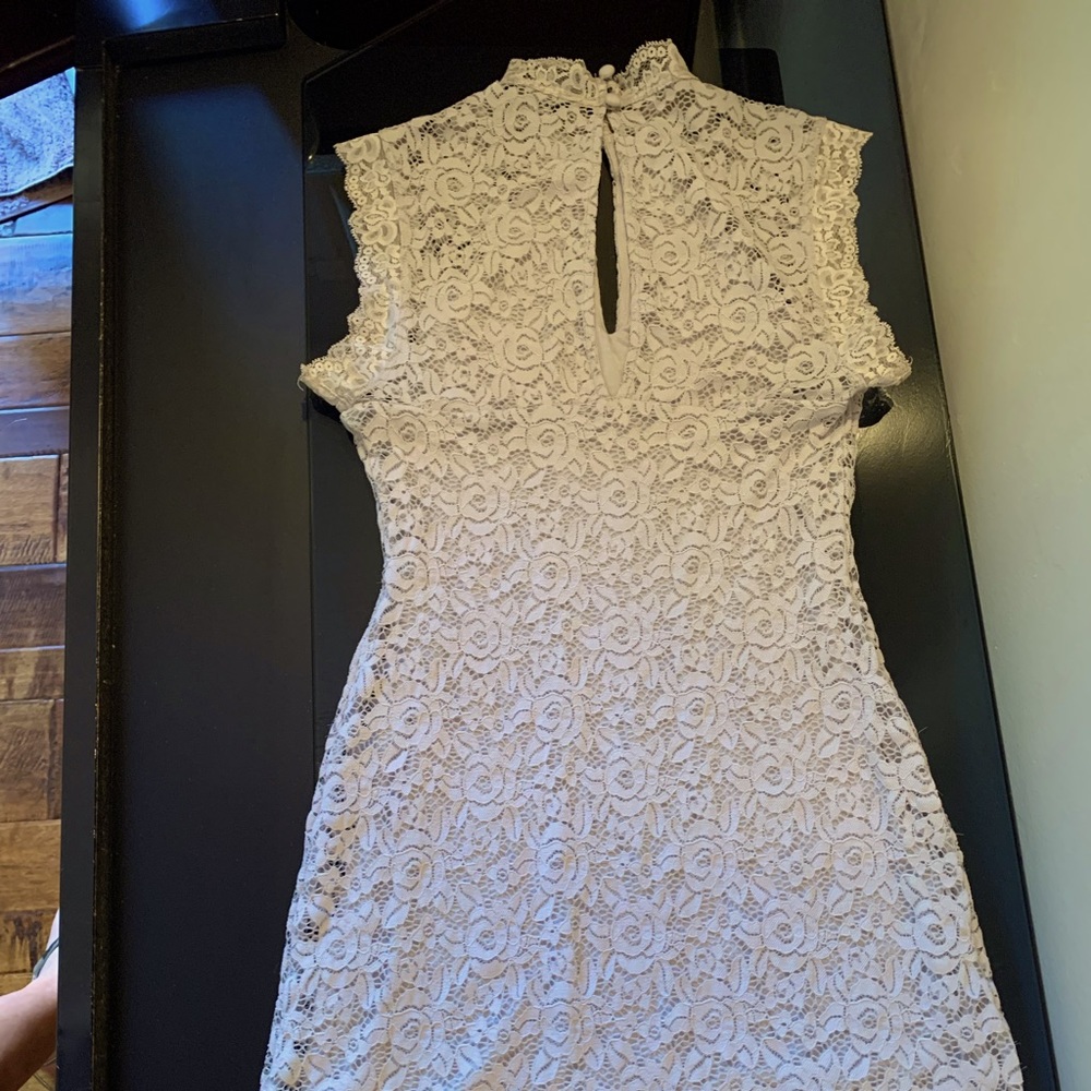 Floral Lace Mini Bebe Dress